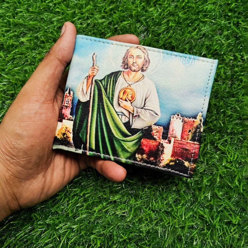 Printed Leather Bifold Wallet for Men – Slim, Stylish & Durable